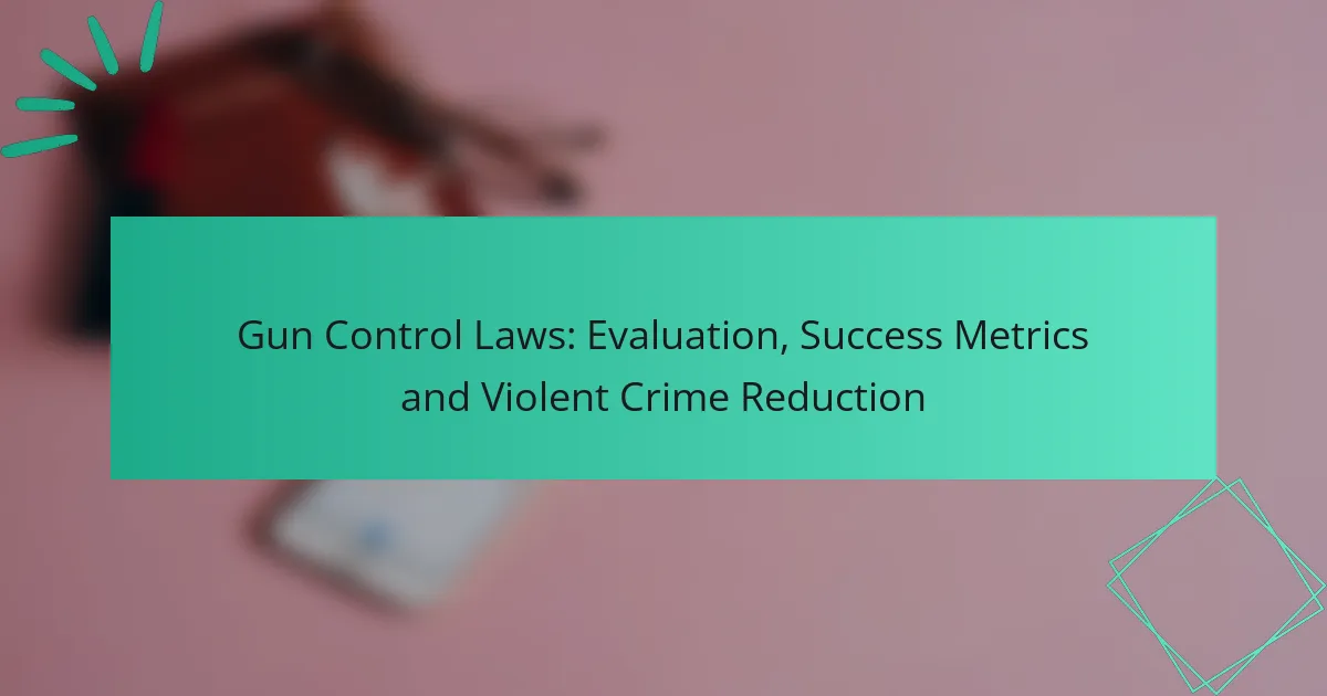 Gun Control Laws: Evaluation, Success Metrics and Violent Crime Reduction