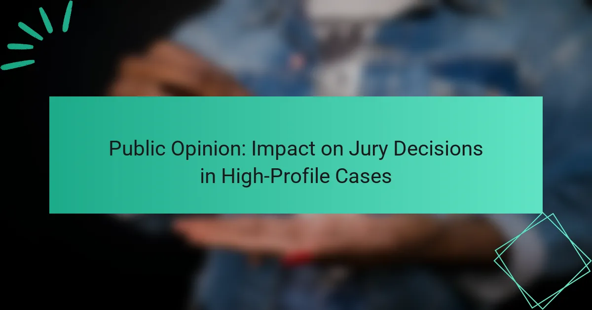 Public Opinion: Impact on Jury Decisions in High-Profile Cases