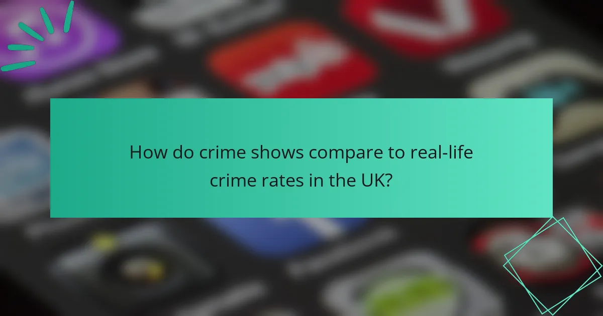 How do crime shows compare to real-life crime rates in the UK?