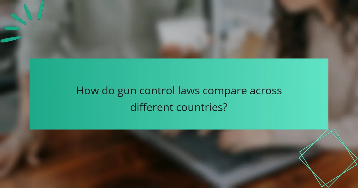 How do gun control laws compare across different countries?