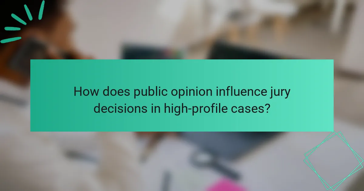 How does public opinion influence jury decisions in high-profile cases?
