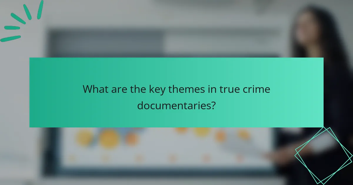 What are the key themes in true crime documentaries?